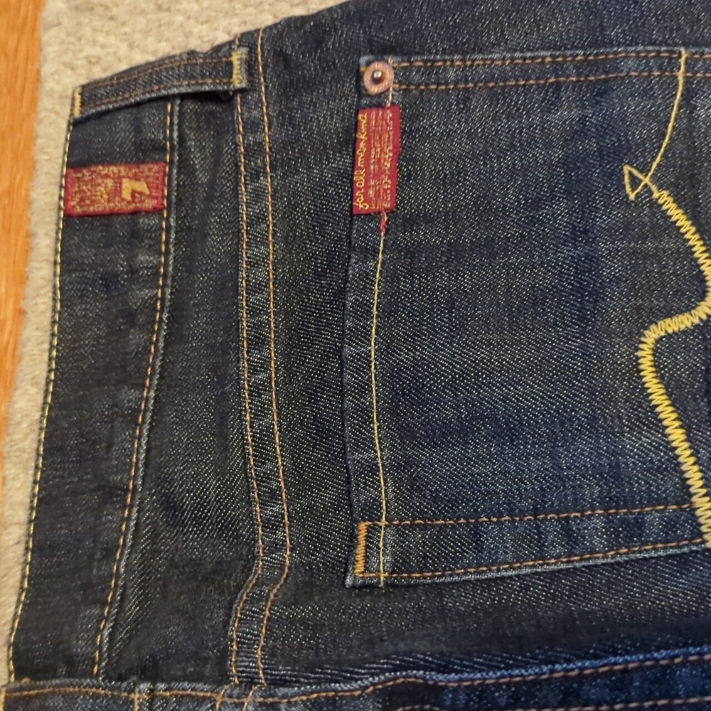 7 For All Mankind Dark Blue Boot Cut Jeans